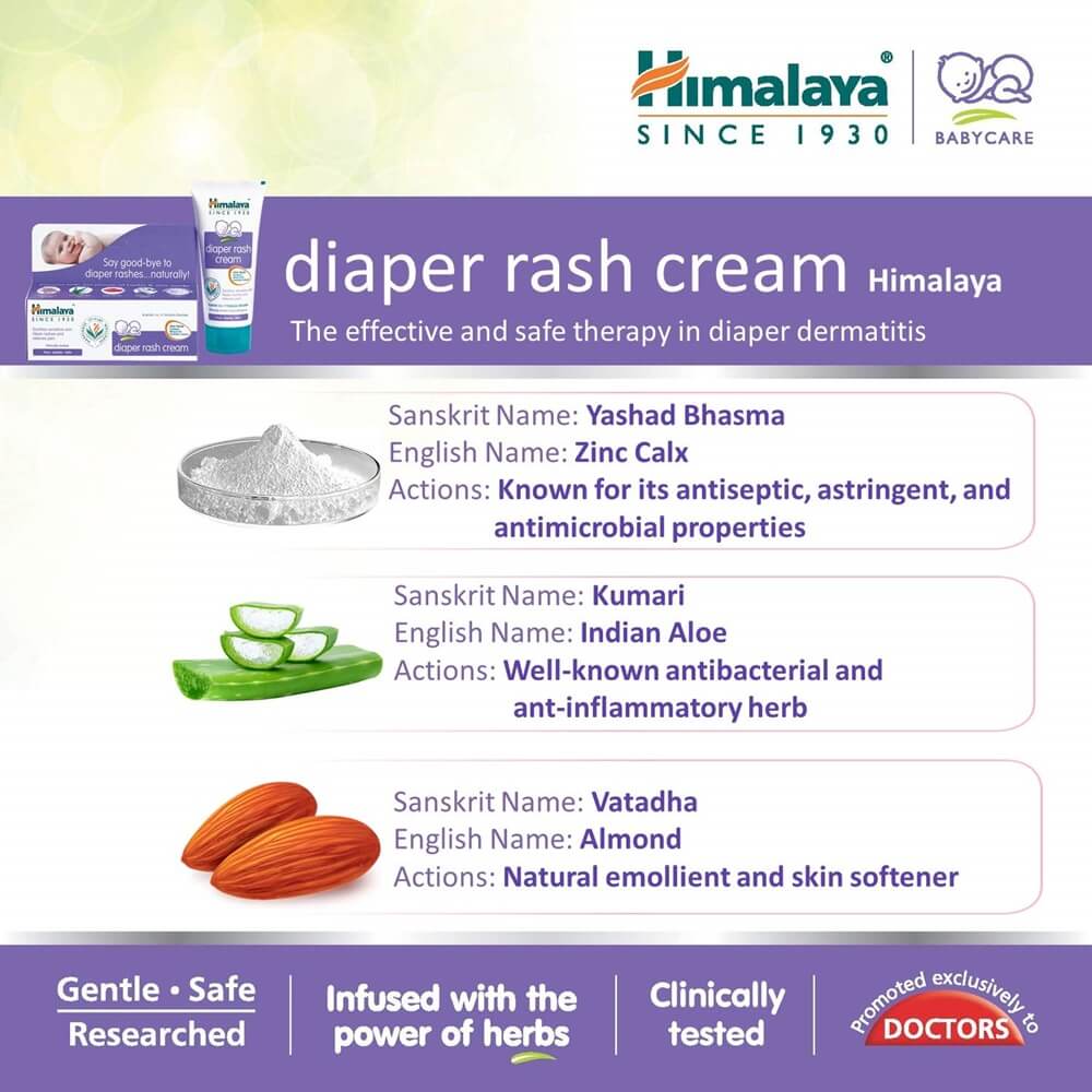 Himalaya Diaper Rash Cream | Ayurvedic Soothing Cream for Baby Diaper Rash Relief & Prevention - Swadesiicart
