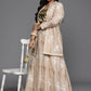 Ahalyaa Women's Traditional Wear Co-ords - Tan - Swadesiicart