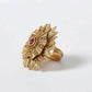 Mominos Fashion Joharkamal Gold-Polished Stone Studded Adjustable Finger Ring - Design 12 | Swadesiicart