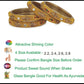 Afast Bridal Wedding & Party Fashionable Colorful Glass Bangle/Kada Set, Pack Of 4 - Golden - Swadesiicart