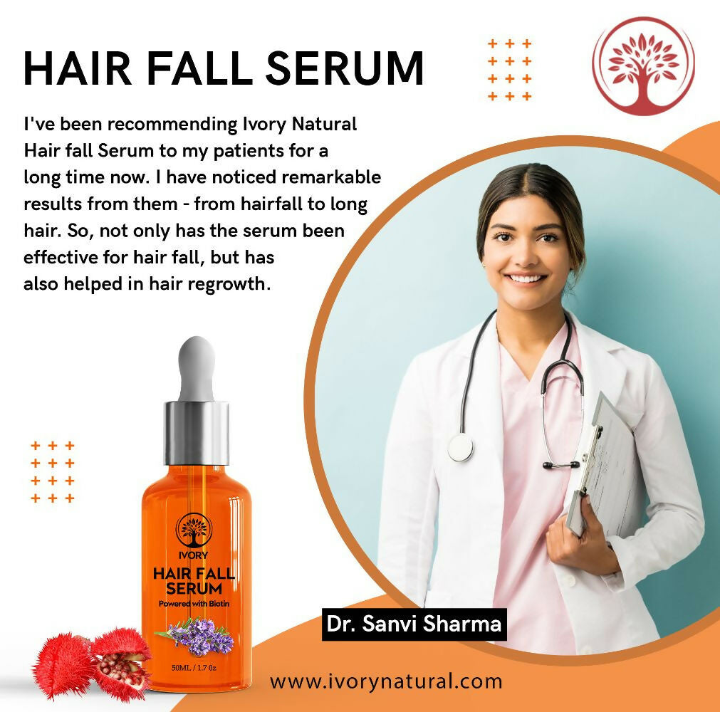 Ivory Natural Hair Fall Serum For Hair Fall & Soothes Scalp, For Men & Women | Swadesiicart