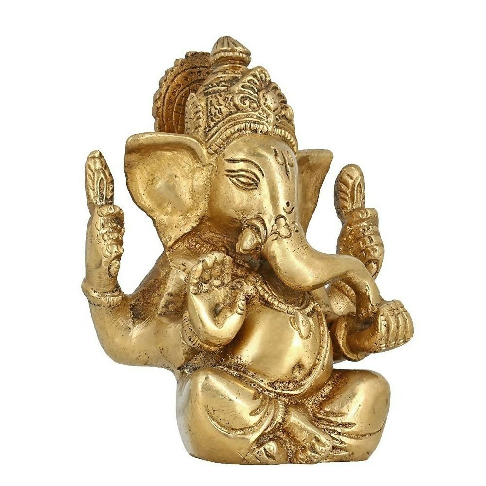 Artvarko Brass Lord Ganesha Ganpati Religious Statue Idol - Swadesiicart