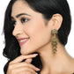 Mominos Fashion Johar Kamal Peacock Design Golden Colour Earrings - Swadesiicart
