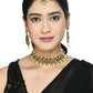 Mominos Fashion Johar Kamal Gold-Polished Brass Finish Kundan/Pearls Choker For Women (Golden) | Swadesiicart