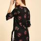 Anubhutee Black & Golden Printed Straight Kurti | Swadesiicart