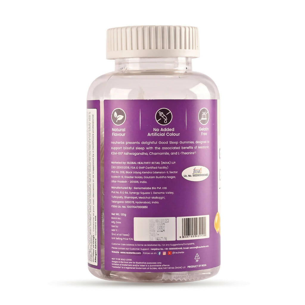 Neuherbs Good Sleep Gummies (No Added Sugar) - Mango Flavor | Swadesiicart
