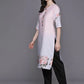 Ahalyaa Women's Traditional wear Kurta - Pink | Swadesiicart