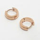 NVR Men's Rose Gold Stainless Steel Hoop Earrings - Swadesiicart