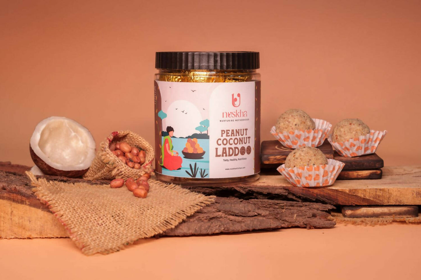 Nuskha Peanut Coconut Laddoo | Swadesiicart