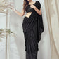 Mahotsav Women's Black Lycra Embellished Ready To Wear Saree With Stitched Blouse | Swadesiicart