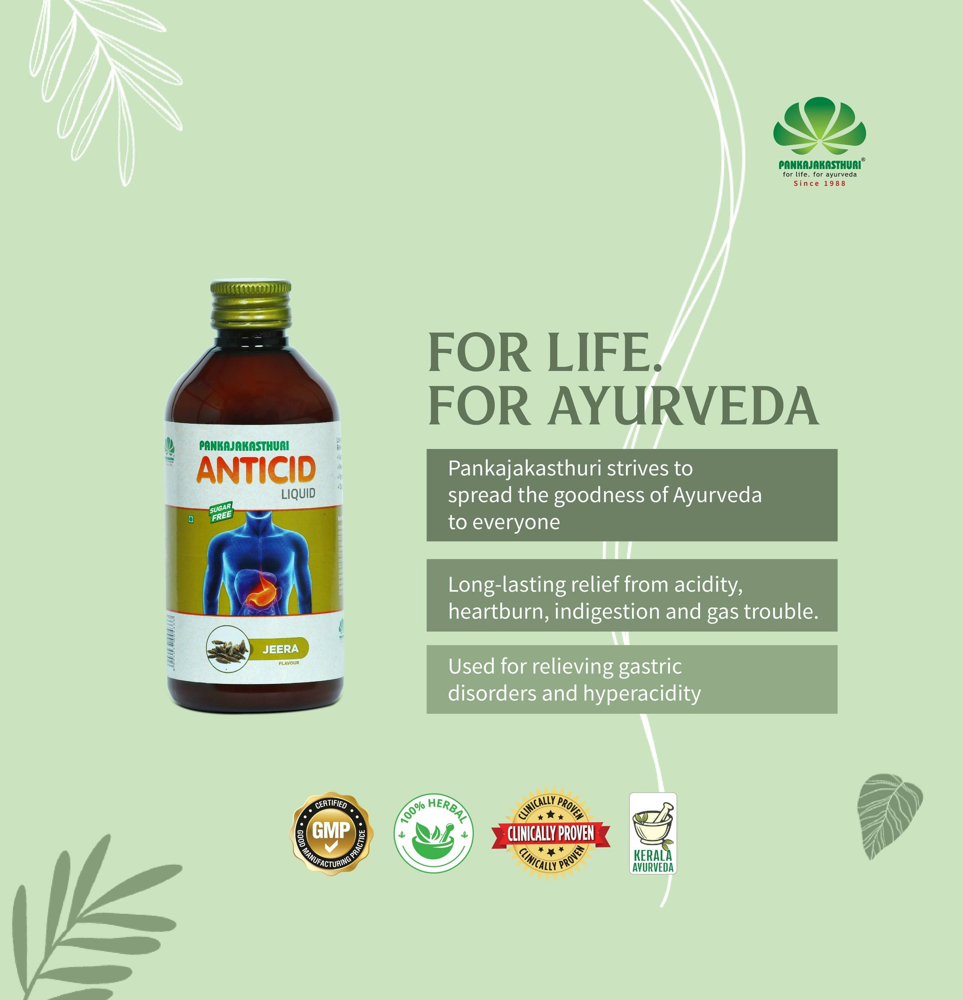 Pankajakasthuri Anticid Liquid Jeera - Swadesiicart