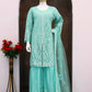 Anaita Sky Blue Heavy Net Readymade Suit with Embroidery & Sequence Work