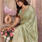Aastha Fashion Pista Soft Organza Silk Weaving Saree