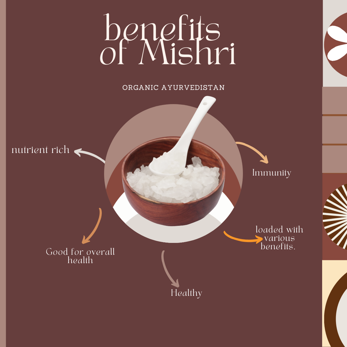 Organic Ayurvedistan Rock Sugar (Mishri) - Swadesiicart