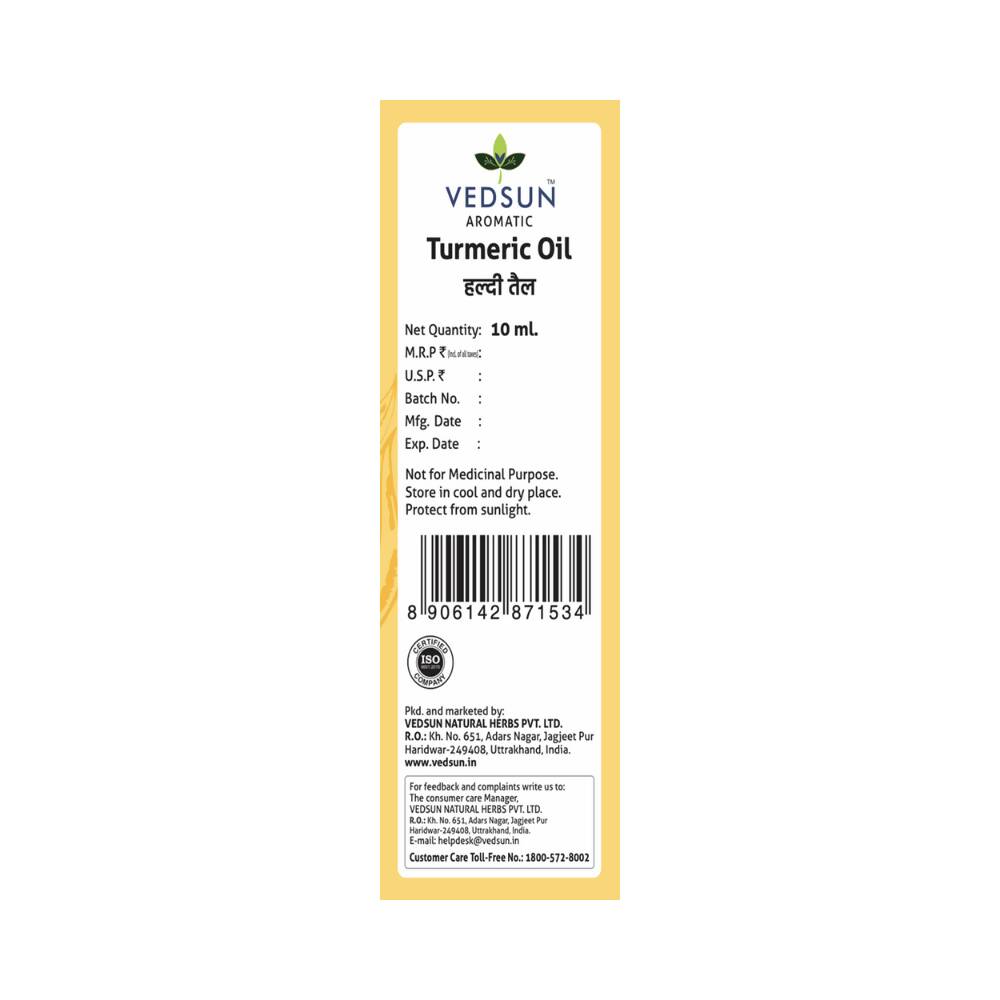 Vedsun Naturals Turmeric/Haldi Oil Pure & Organic for Skin - Swadesiicart