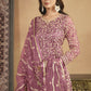 Net Onion Pink Embroidered Festive Gharara Style Suit - Emponline | Swadesiicart