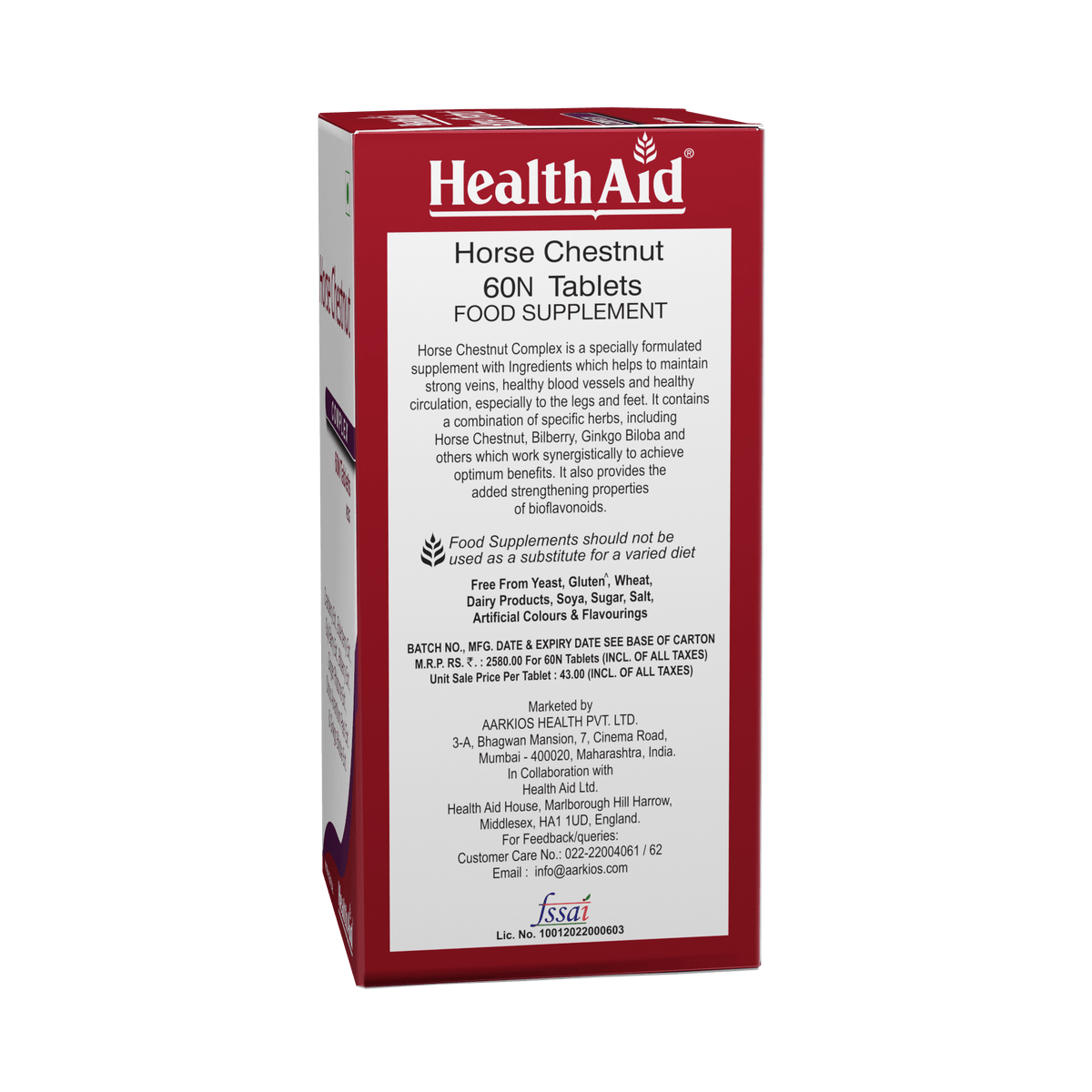 HealthAid Horse Chestnut Complex Tablets