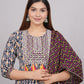 House of RP Women's Multicolor Cotton Kurta & Dupatta Set | Swadesiicart