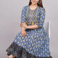 House of RP Women's NavyBlue Cotton Kurta & Dupatta Set | Swadesiicart
