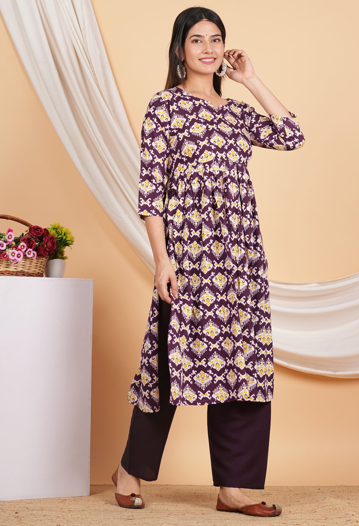 House of RP Women Blue& Multi Rayon Digital Print Kurta & Pant Set | Swadesiicart