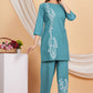 House of RP Women Teal Cotton Embroidered Coords Set | Swadesiicart