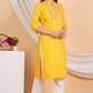House of RP Women Yellow Rayon Yoke Embroidered Kurta & Pant Set | Swadesiicart