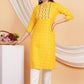 House of RP Women Yellow Rayon Yoke Embroidered Kurta & Pant Set | Swadesiicart