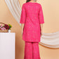 House of RP Women Pink Rayon Embroidered with Printed Kurta & Sharara Set | Swadesiicart