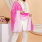 House of RP Women White Rayon Embroidered Kurta, Pant & Dupatta Set | Swadesiicart
