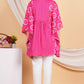 House of RP Women Pink Rayon Ethnic Print Kaftan | Swadesiicart