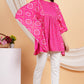 House of RP Women Pink Rayon Ethnic Print Kaftan | Swadesiicart