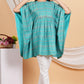 House of RP Women SkyBlue Rayon Ethnic Print Kaftan | Swadesiicart