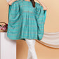 House of RP Women SkyBlue Rayon Ethnic Print Kaftan | Swadesiicart