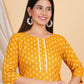 House of RP Women Yellow Rayon Floral Printed Kurta | Swadesiicart