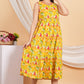House of RP Women Rayon Yellow Abstract Printed Dress - Swadesiicart