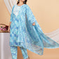 House of RP Women Blue Rayon Cotton Graphic Print Kurta ,Pant & Dupatta Set | Swadesiicart