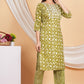 House of RP Women Rayon Dark Purple Digital Print Naira Cut Kurta, Pant & Dupatta Set | Swadesiicart