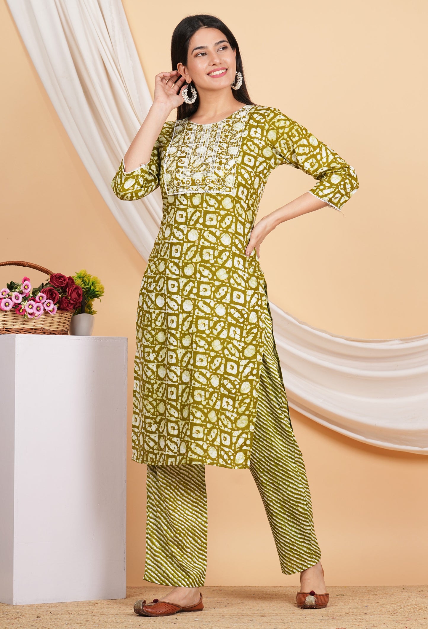 House of RP Women Rayon Dark Purple Digital Print Naira Cut Kurta, Pant & Dupatta Set | Swadesiicart