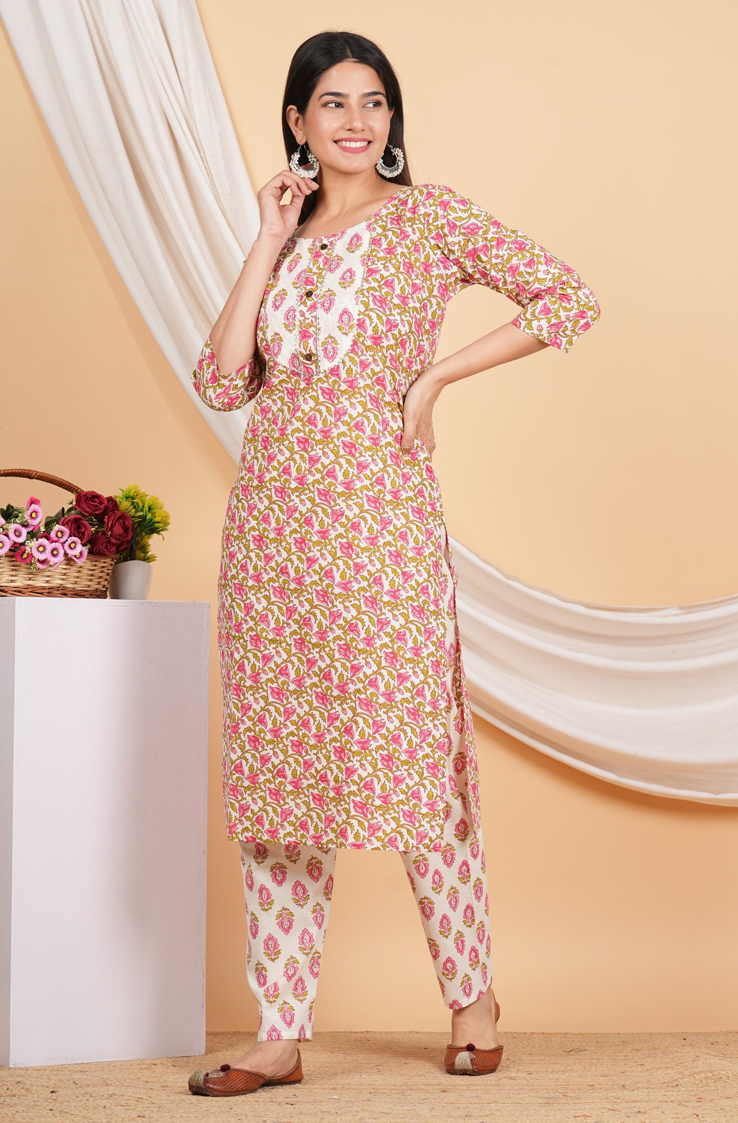 House of RP Women Rayon Floral Print Kurta & Pant Set | Swadesiicart
