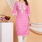 House of RP Women Pink Rayon Ethnic Print Kurta & Pant Set | Swadesiicart