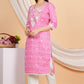 House of RP Women Pink Rayon Ethnic Print Kurta & Pant Set | Swadesiicart