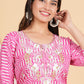 House of RP Women Pink Rayon Ethnic Print Kurta & Pant Set | Swadesiicart