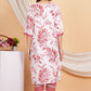 House of RP Women White & Red Rayon Floral Print Kurta & Pant Set | Swadesiicart