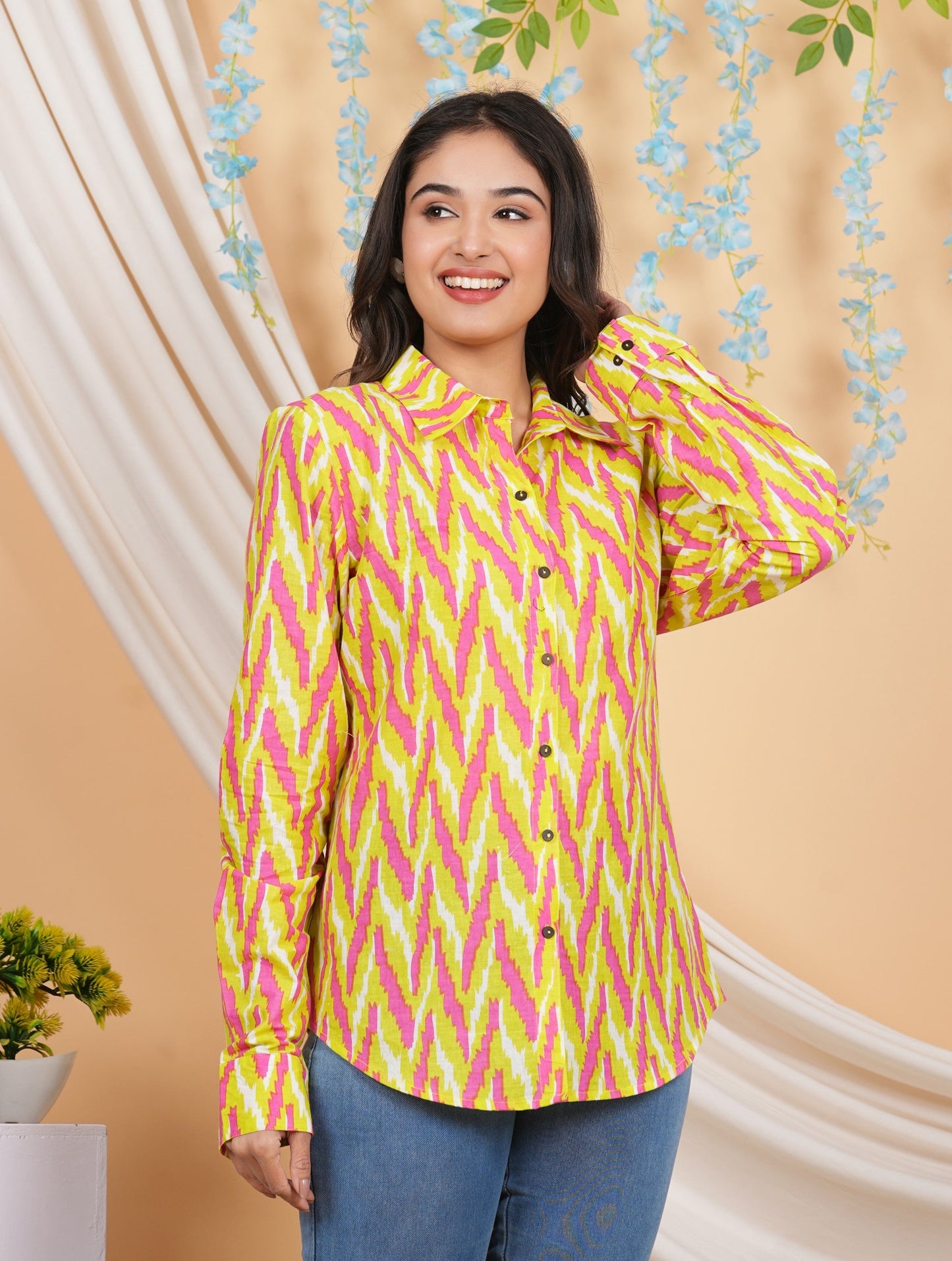 House of RP Women Multicolor Cotton Shirt Tunic | Swadesiicart