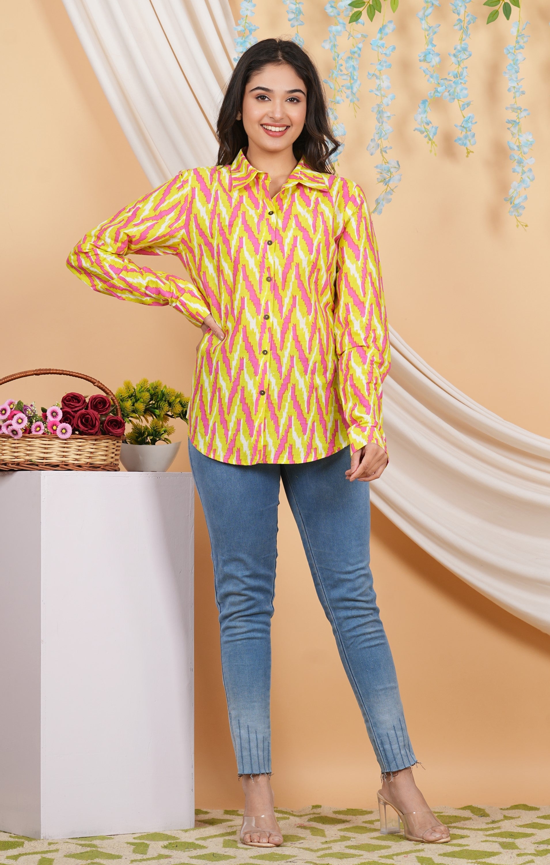 House of RP Women Multicolor Cotton Shirt Tunic | Swadesiicart