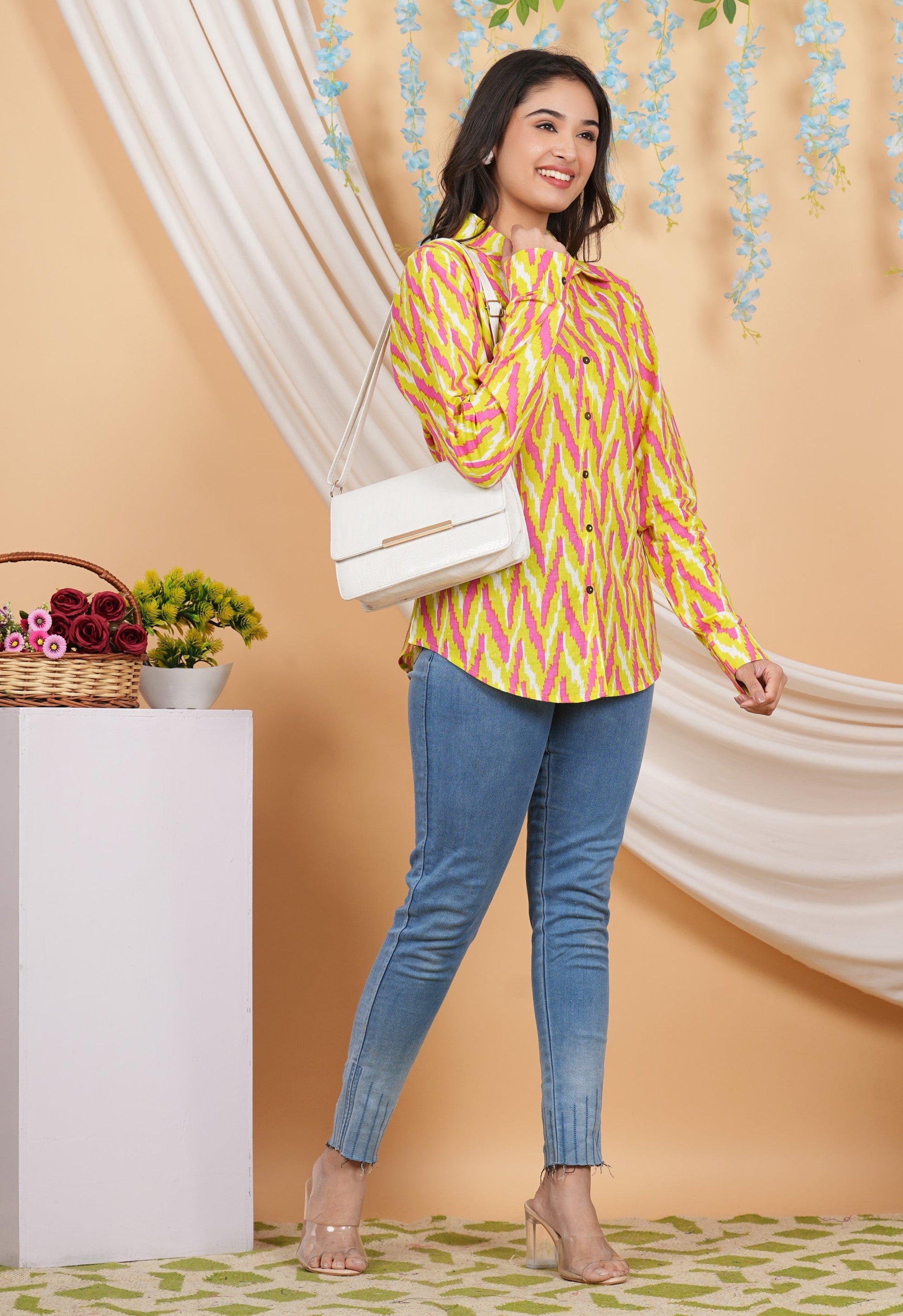 House of RP Women Multicolor Cotton Shirt Tunic | Swadesiicart