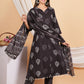 House of RP Wine Rayon Floral Print Kurta, Palazzo & Dupatta Set | Swadesiicart