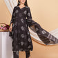 House of RP Wine Rayon Floral Print Kurta, Palazzo & Dupatta Set | Swadesiicart