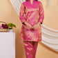 House of RP Women Fuchsia Emblished Jacquard Kurta & Pant Set | Swadesiicart