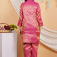 House of RP Women Fuchsia Emblished Jacquard Kurta & Pant Set | Swadesiicart